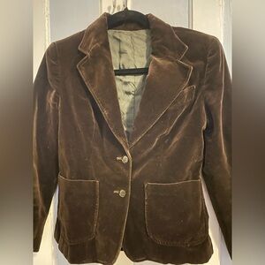 Brown Velour Vintage Blazer (P-2)